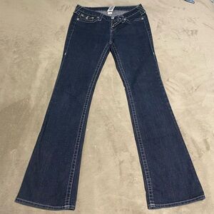 True Religion Dark Blue, Low Rise, Bootcut Jeans